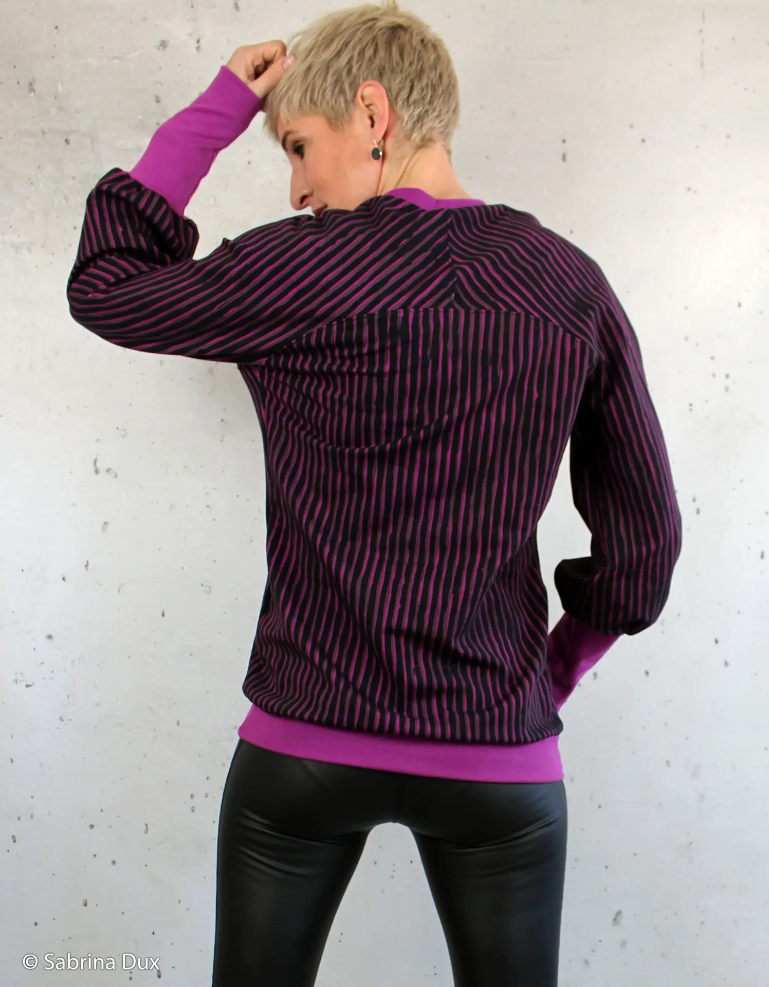Dressiriie, aasaline - triibud lillakas, Wood Print Stripes by Thorsten Berger - Pilt 4
