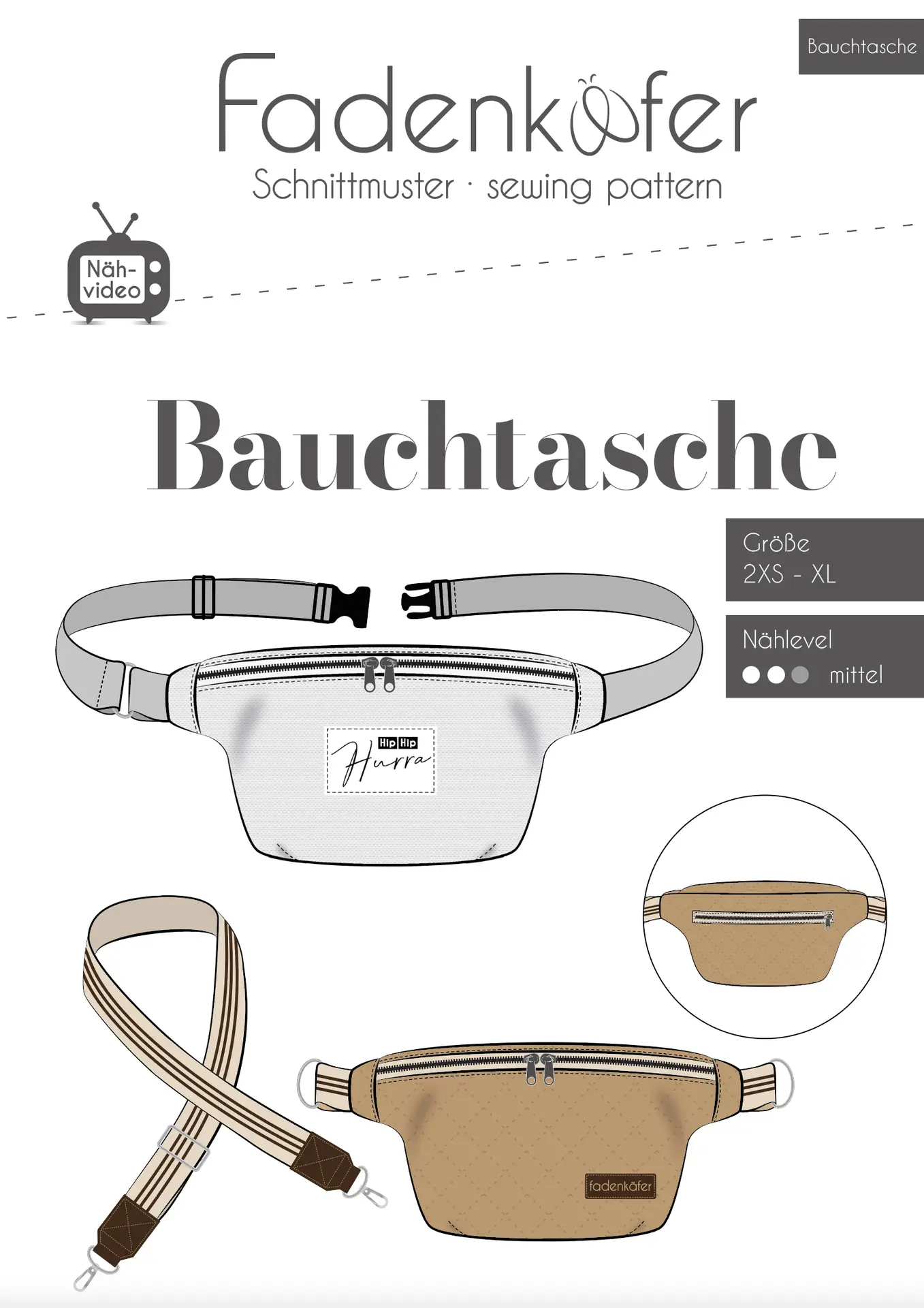 Paberlõige - vöökott "Bauchtasche"