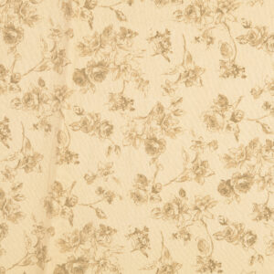 Retro-puuvillane kangas, vintage cotton - roosid, loodusvalge