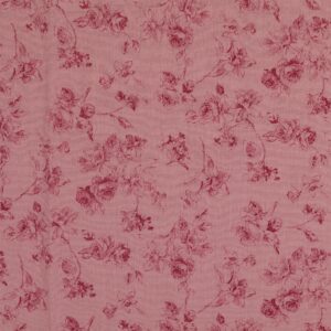 Retro-puuvillane kangas, vintage cotton - roosid, roosa