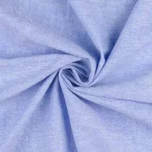 Linane kangas puuvillaga, poollinane - helesinine