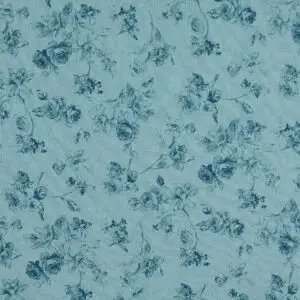 Retro-puuvillane kangas, vintage cotton - roosid, helesinine (ice-blue)