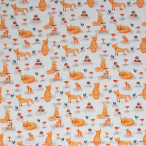 Puuvillakrepp, musliin - rebased ja seened