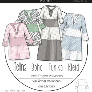 Paberlõige - boho stiilis kleit, tuunika Nelina, Ki-ba-doo