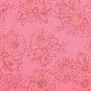 Puuvillakrepp, musliin - lilled roosal