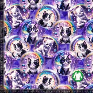 Digiprint trikotaaz - kassid, lilla