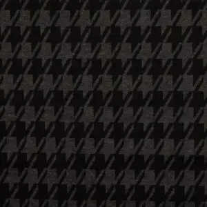 Žakaartrikotaaž - houndstooth, must-hall Klassikaline muster, moodne materjal