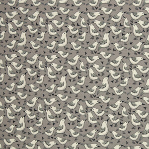 Puuvillane kanvas - kajakad hallil, sari Garden Stories