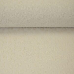 Žakaartrikotaaž, reljeefne muster - "Lemgo", loodusvalge