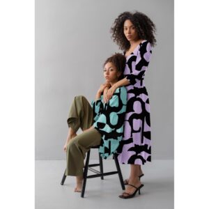 Viskooskangas “Rosella” – abstraktne muster lillal