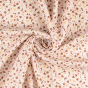 Puuvillakrepp, musliin - väikesed lilled