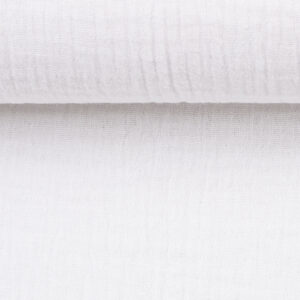Puuvillane krepp, musliin - valge