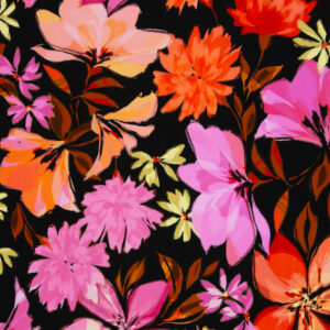 Viskooskangas - kirevad lilled mustal