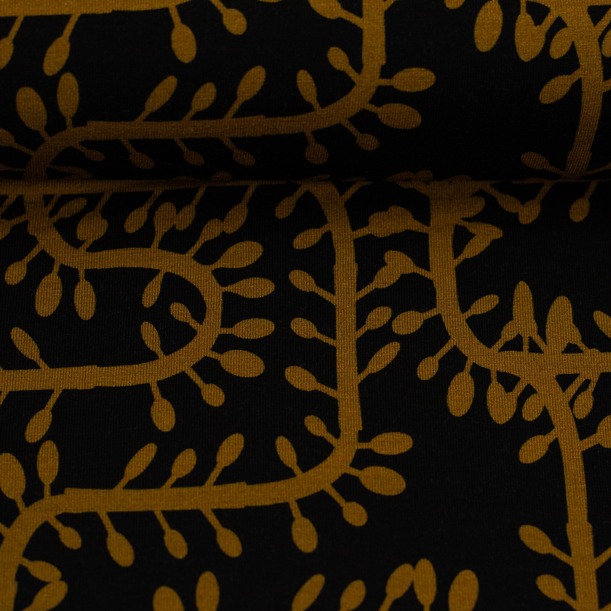 Viskoostrikotaaž - vaikus, Silence by Cherry Picking Väätide motiiviga viskoosist trikotaažkangas