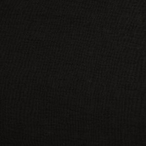 Polüesterkangas - vintage linen look, kortsuline, must