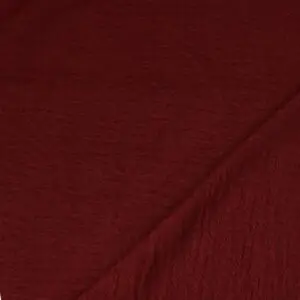 Polüesterkangas - vintage linen look, kortsuline, tumepunane